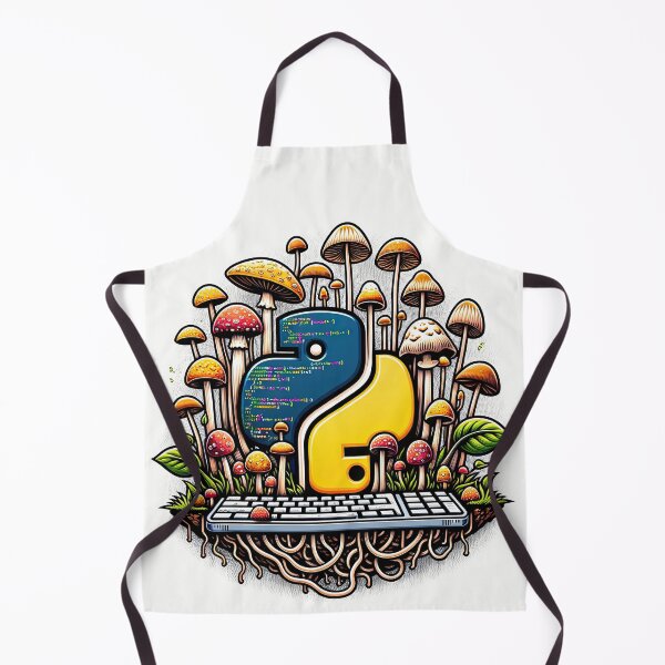 Item preview, Python is My Mushrooms: Mycelial Networks, The Fungal Frontier of Python Coding designed and sold by TuringTacoTales.