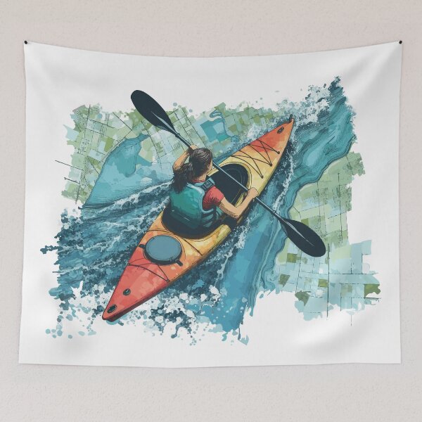 Item preview, Kayak paddler on field trip designed and sold by Kajakfoto.