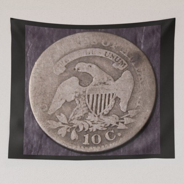Item preview,  Reverse of 1827 Capped Bust Dime designed and sold by coinsxcrochet.