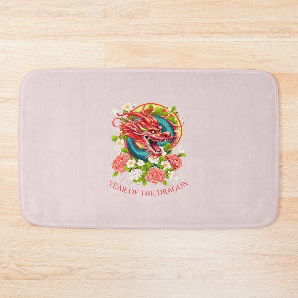 Item preview, Vibrant  Colorful Snarling  dragon -Year of the Dragon- chinese Zodiac Theme-Pink Background designed and sold by CosmicNook1.