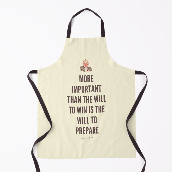 Item preview, More Important than the will to win is the will to prepare, Charlie Munger Quote - best on light background designed and sold by VarnaChitra.