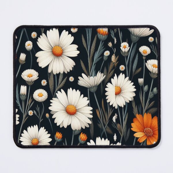Item preview, Daisy and Marigold Flowers ; Floral Pattern designed and sold by PatternInArt.