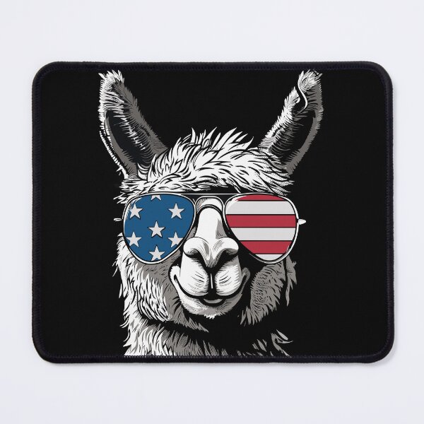 Item preview, American Alpaca - Independence Day Llama Wearing Flag Sunglasses designed and sold by Shirtlify.