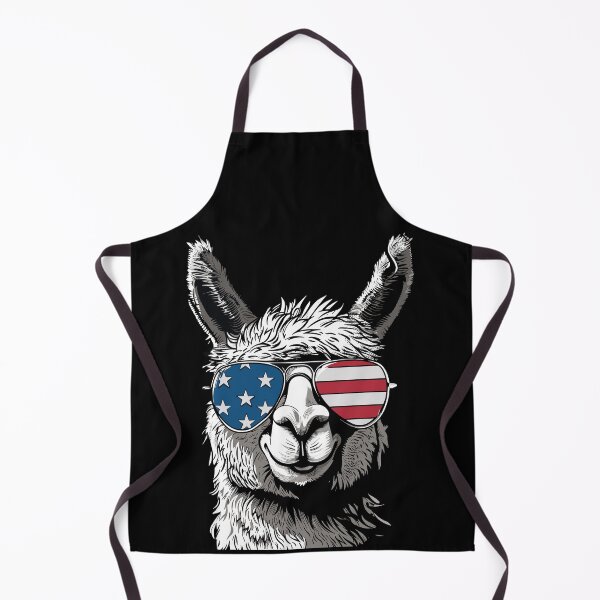 Item preview, American Alpaca - Independence Day Llama Wearing Flag Sunglasses designed and sold by Shirtlify.