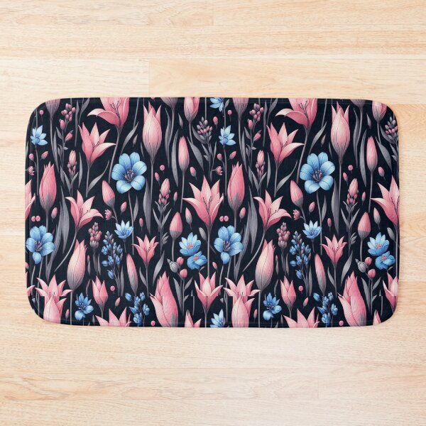 Item preview, Tulip and Gentian Flowers ; Floral Pattern designed and sold by PatternInArt.