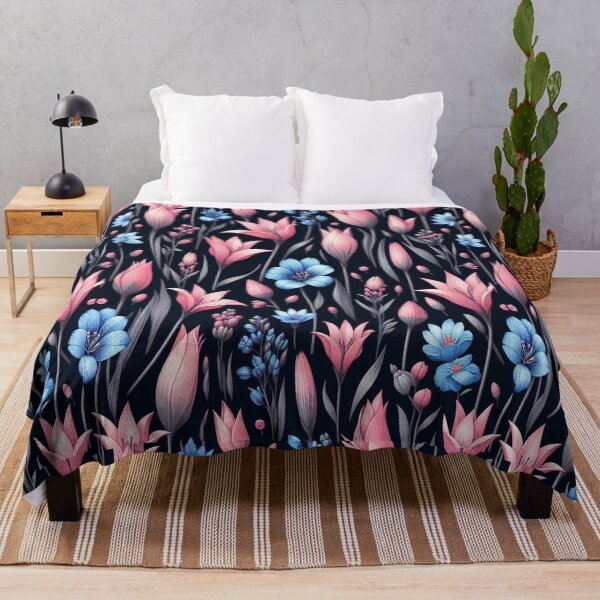 Item preview, Tulip and Gentian Flowers ; Floral Pattern designed and sold by PatternInArt.