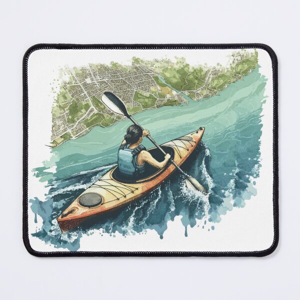 Item preview, Kayak paddler on field trip designed and sold by Kajakfoto.