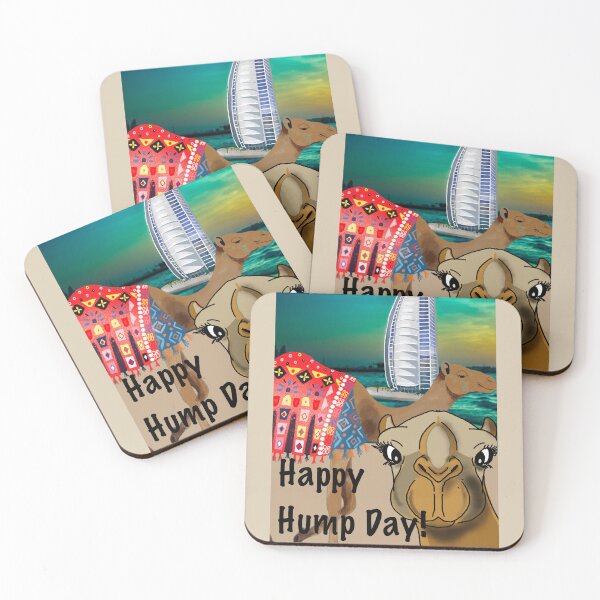 Item preview, Happy Hump Day camel greeting sticker designed and sold by mazarte.