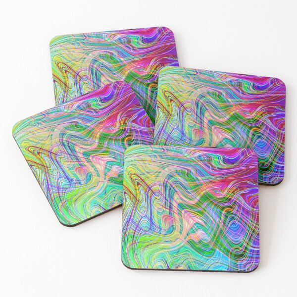 Item preview, colorful overlapping waves designed and sold by chambergambit.