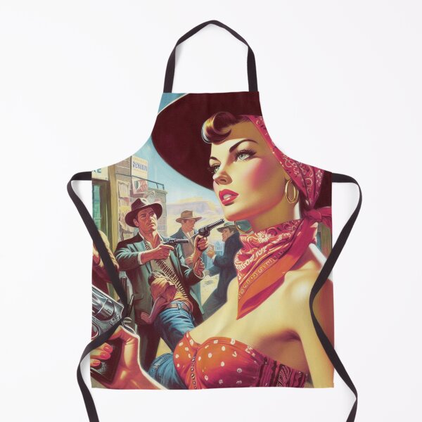 Item preview, Retro Western Pulp Girl designed and sold by PulpVintage.