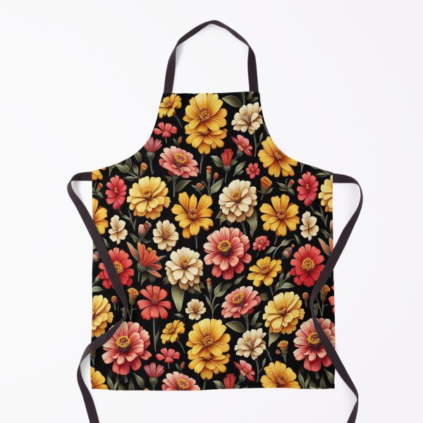 Item preview, Hibiscus and Zinnia Flowers ; Floral Pattern designed and sold by PatternInArt.