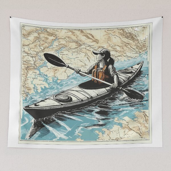 Item preview, Kayak paddler on field trip designed and sold by Kajakfoto.