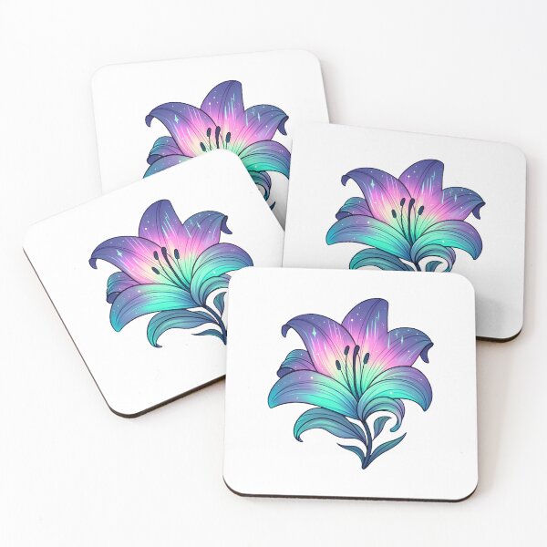 Item preview, Cosmic Lily Flower with Starry Accents designed and sold by UmbrellaStudio1.