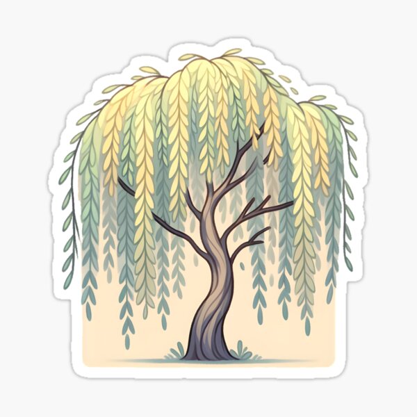Item preview, Willow Tree with Falling Leaves designed and sold by UmbrellaStudio1.