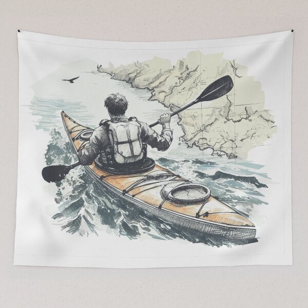 Item preview, Kayak paddler on field trip designed and sold by Kajakfoto.