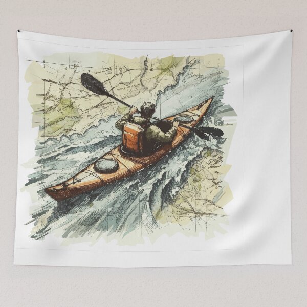 Item preview, Kayak paddler on field trip designed and sold by Kajakfoto.