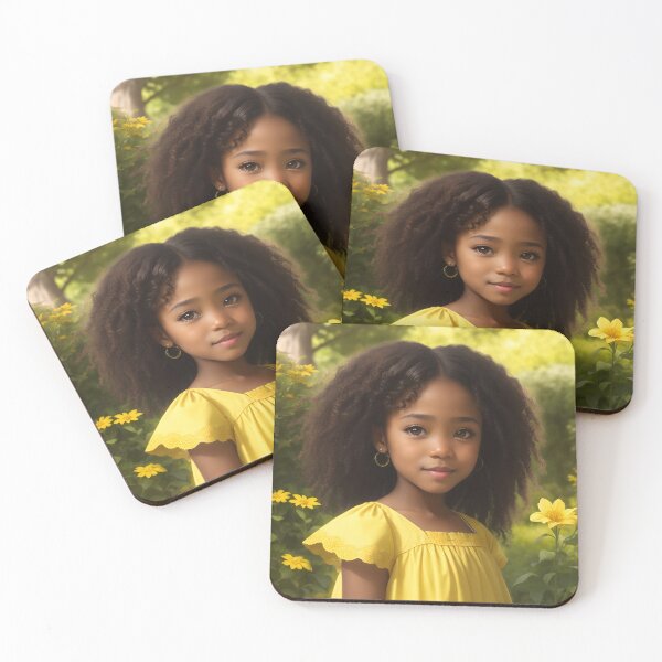 Item preview, Cute ebony girl designed and sold by AICreativeArts.