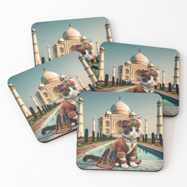 Item preview, Regal Feline Elegance at the Taj Mahal designed and sold by catontheroof.
