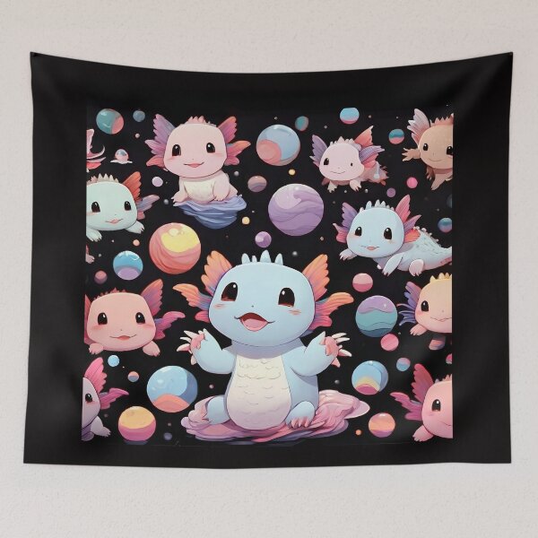 Aperçu de l'œuvre happy axolotl créée et vendue par bonjourmadame4.