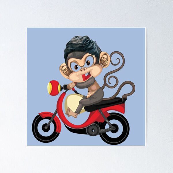 Item preview, Crazy Motorcycler Monkey designed and sold by myfavoritegifts.