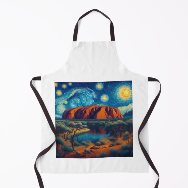 Item preview, Ayers Rock, Australia, design in the style of Vincent van Gogh Starry Night designed and sold by CreativeSparkzz.