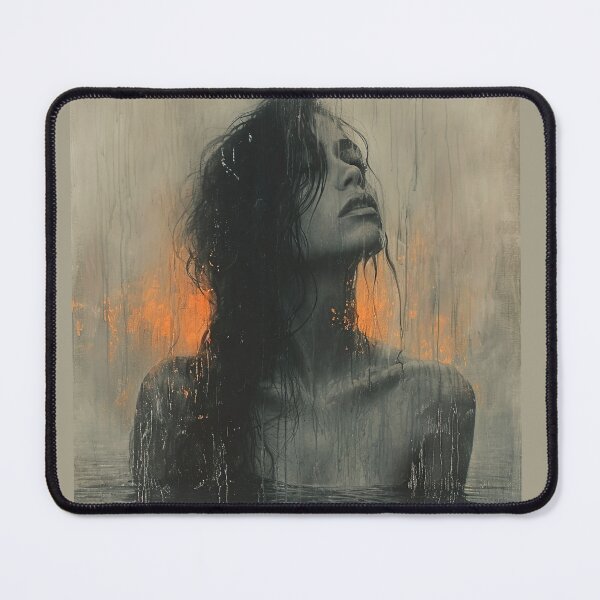 Item preview, lady in water, abstract oil painting  designed and sold by UmagineArts.