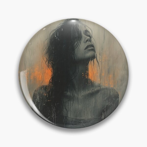 Item preview, lady in water, abstract oil painting  designed and sold by UmagineArts.