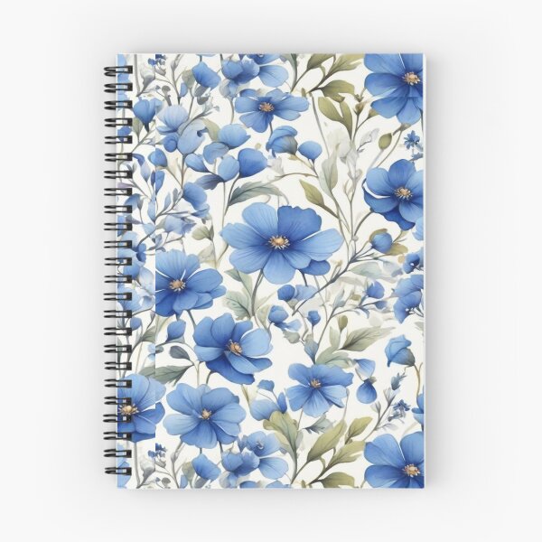 Item preview, Blue Watercolor Flowers ; Floral Pattern designed and sold by PatternInArt.