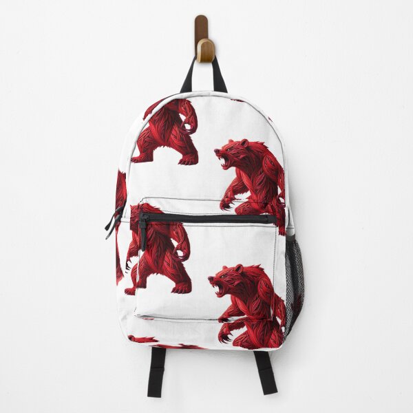 Item preview, Embroidered Angry Roaring Red Bear Market Bear designed and sold by kylmllr101684.