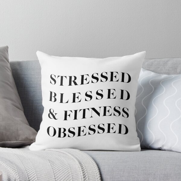 Item preview, Stressed Blessed and Fitness Obsessed designed and sold by BarnabaJohnes.