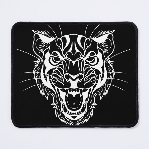 Item preview, Traditional tiger tattoo (white variant) designed and sold by Laura-Jones.