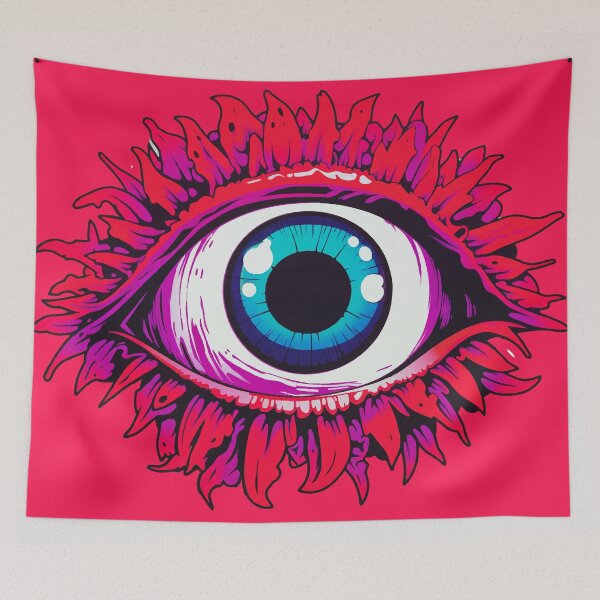 Item preview, Trippy Acid LSD Colorful Vibrant Psychedelic Horror Eye designed and sold by PrintShangri-La.