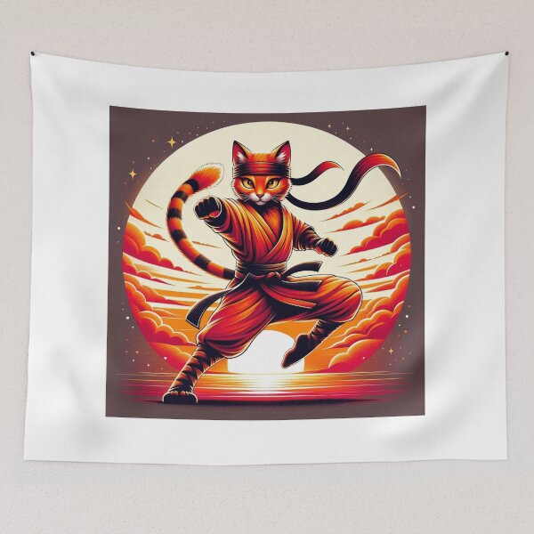 Item preview, Ninja cat at sunset designed and sold by T2-jn.