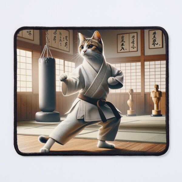 Item preview, The Karate Cat: Mastering Martial Arts in Dojo designed and sold by catontheroof.