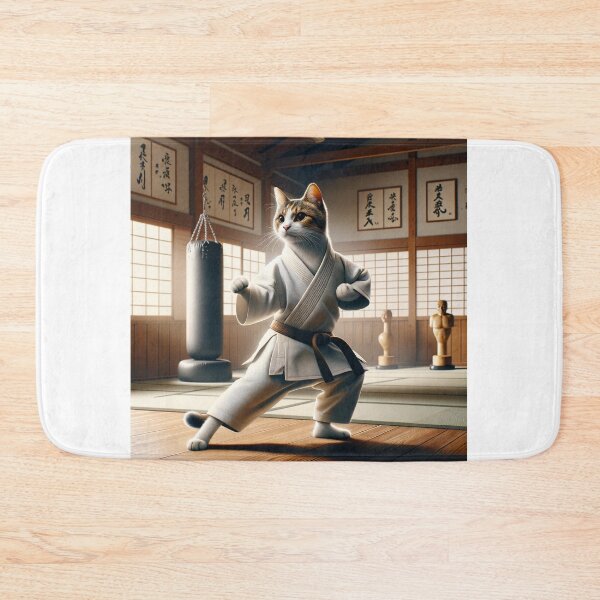 Item preview, The Karate Cat: Mastering Martial Arts in Dojo designed and sold by catontheroof.