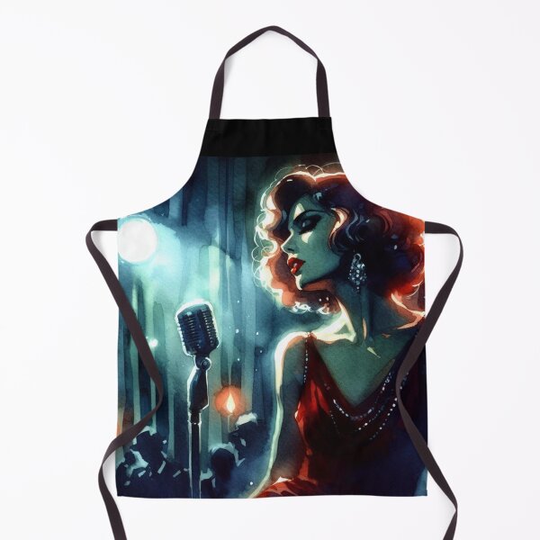 Item preview, Neo Noir Vintage Jazz Club Singer [Watercolor] designed and sold by RESToRAPTOR.
