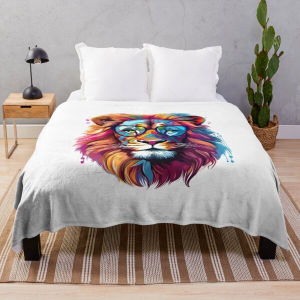 Item preview, Colorful Lion With Glasses designed and sold by ZefirDesign.