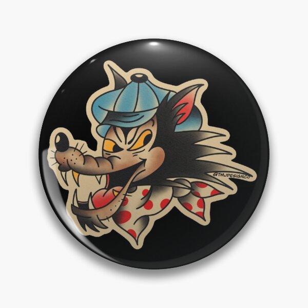 Item preview, Traditional Wolf Tattoo Sticker designed and sold by TMJ Design Co.