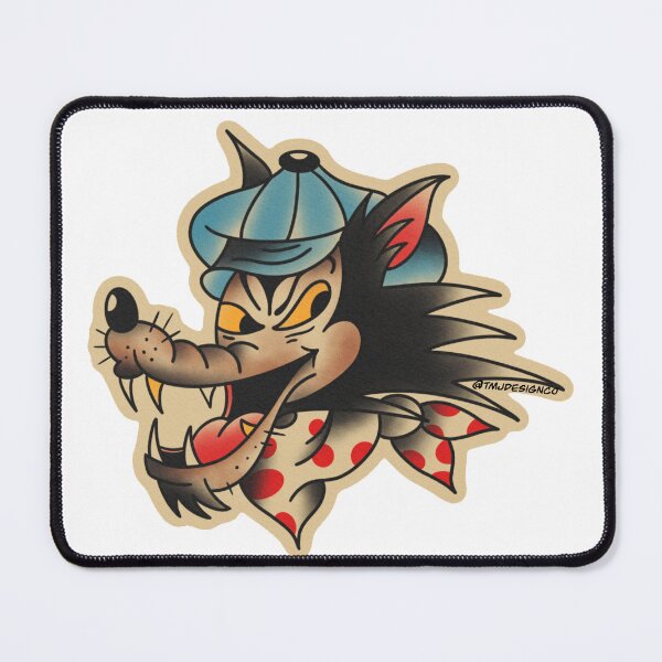 Item preview, Traditional Wolf Tattoo Sticker designed and sold by TMJ Design Co.