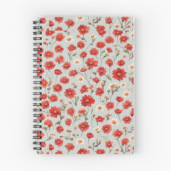 Item preview, Red and White Daisy Flowers ; Floral Pattern designed and sold by PatternInArt.