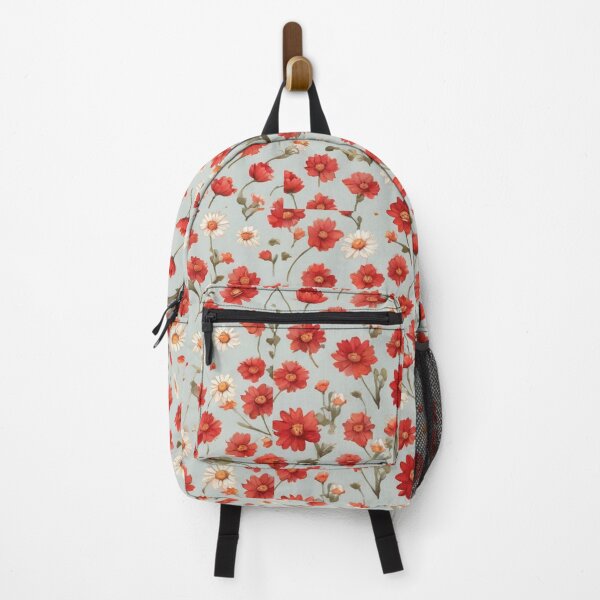 Item preview, Red and White Daisy Flowers ; Floral Pattern designed and sold by PatternInArt.