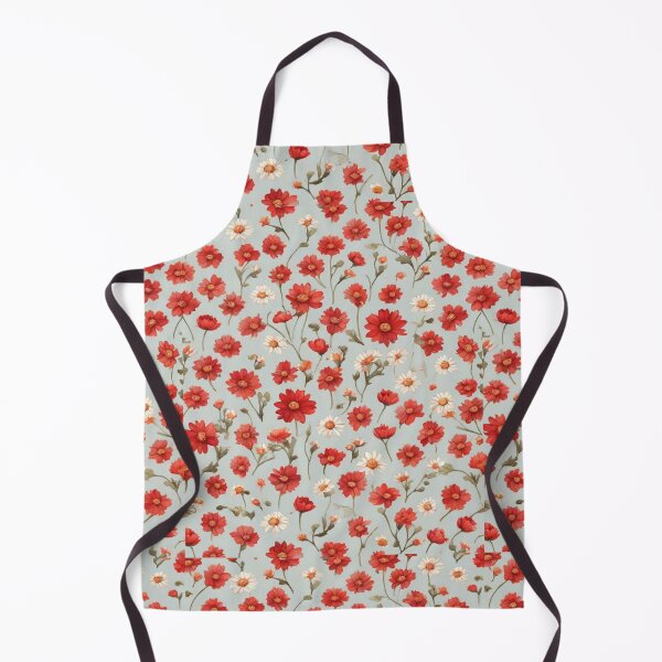 Item preview, Red and White Daisy Flowers ; Floral Pattern designed and sold by PatternInArt.