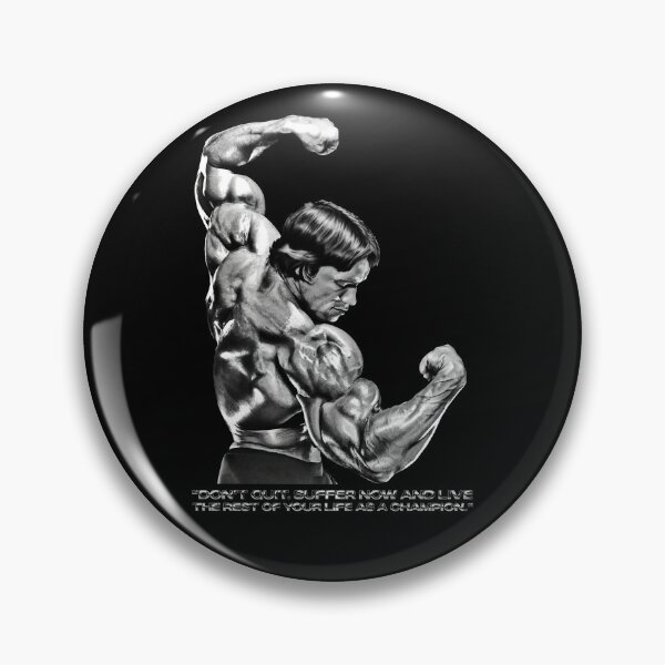 Item preview, Stoic Quote "Don't quit. Suffer now and live the rest of your life as a champion." Muhammad Ali. Arnold Schwarzenegger Fan art designed and sold by HuzaifaNaveedh.