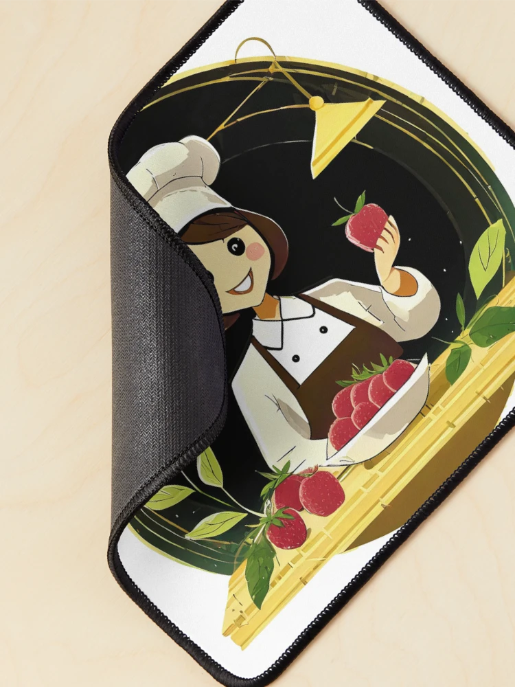 Thumbnail 2 of 5, Mouse Pad, Smiling Raspberry Chef designed and sold by omerfdln34.