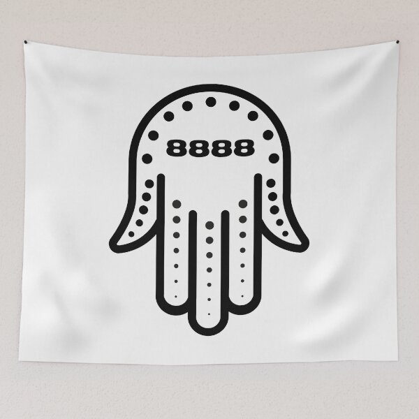 Item preview, 8888 Angel Number Hamsa Hand designed and sold by hamsasoul.
