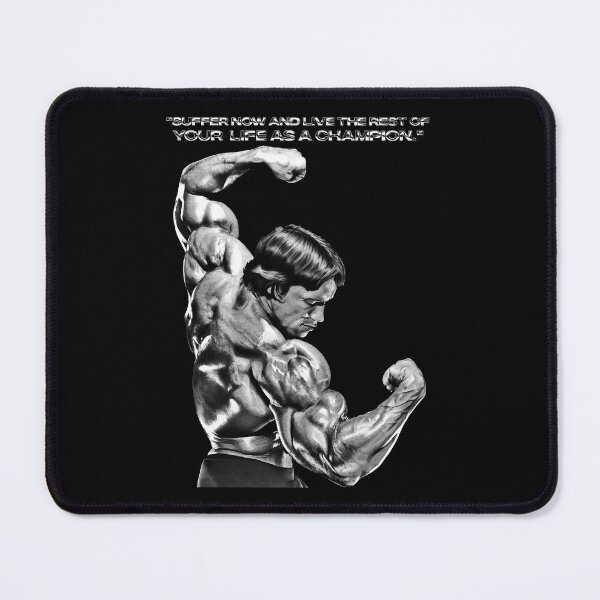 Item preview, Stoic Quote "Don't quit. Suffer now and live the rest of your life as a champion." Muhammad Ali. Arnold Schwarzenegger Fan art designed and sold by HuzaifaNaveedh.