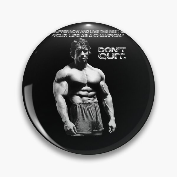 Item preview, Stoic Quote "Don't quit. Suffer now and live the rest of your life as a champion." Muhammad Ali. Arnold Schwarzenegger Fan art designed and sold by HuzaifaNaveedh.