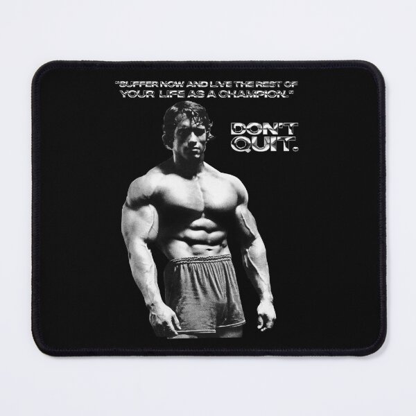 Item preview, Stoic Quote "Don't quit. Suffer now and live the rest of your life as a champion." Muhammad Ali. Arnold Schwarzenegger Fan art designed and sold by HuzaifaNaveedh.