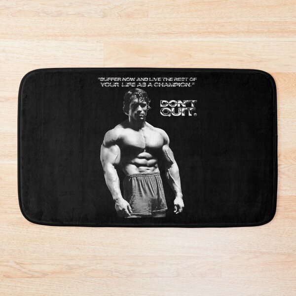 Item preview, Stoic Quote "Don't quit. Suffer now and live the rest of your life as a champion." Muhammad Ali. Arnold Schwarzenegger Fan art designed and sold by HuzaifaNaveedh.