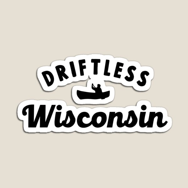 Item preview, Logotipo de texto Driftless Wisconsin: negro designed and sold by DriftlessWI.